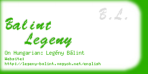 balint legeny business card